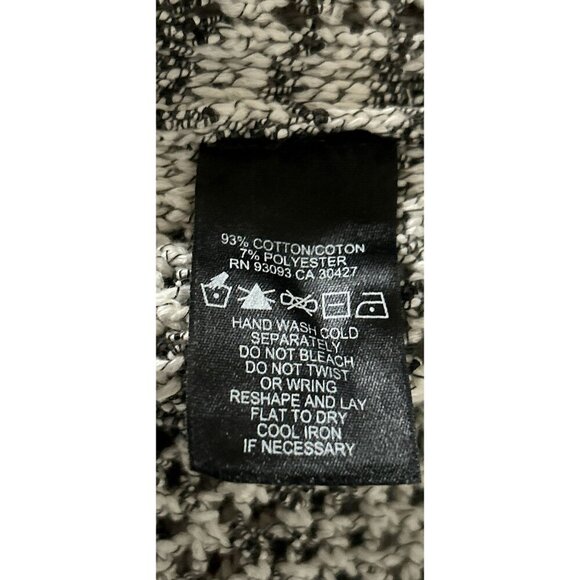 NIC + ZOE Open Knit Sweater V-Neck Tunic Gray White Oversized Sweater Size 2X - Picture 8 of 8